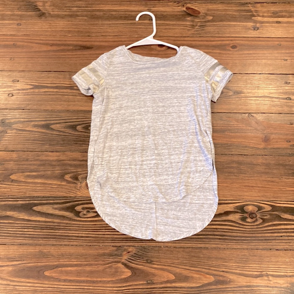 Gray shirts with Gold bands on shoulders